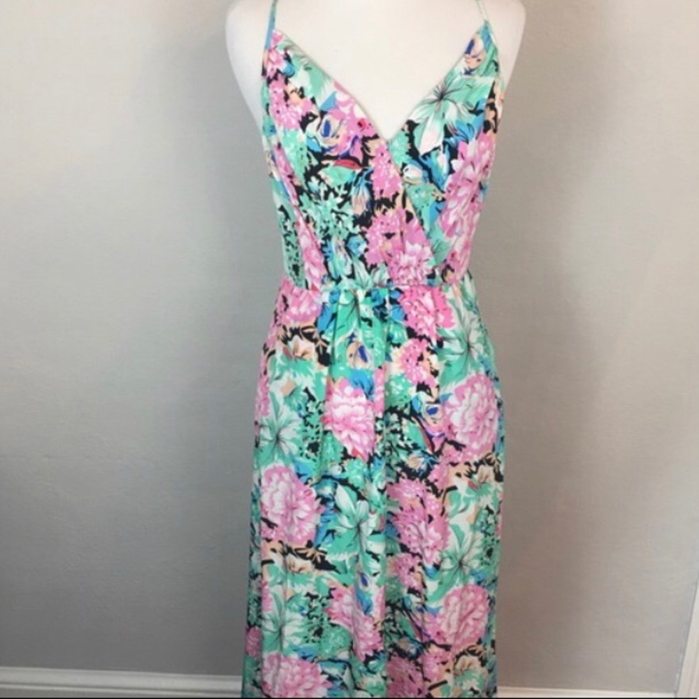 Yumi Kim Floral Maxi Dress - Pink and Green